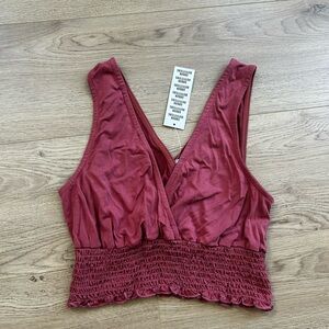 Urban Outfitters Maroon Crop Top